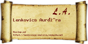 Lenkovics Auróra névjegykártya